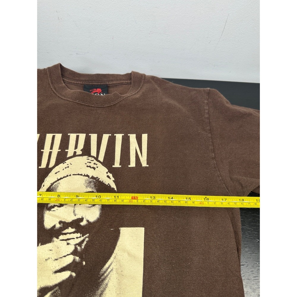 Vintage Y2k Zion 2004 Marvin Gaye Double Sided Portrait T Shirt Brown - Small - Picture 5 of 6